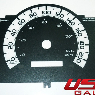 US Speedo® - Daytona Edition Gauge Face Kit, White, 200 KMH, 7000 RPM