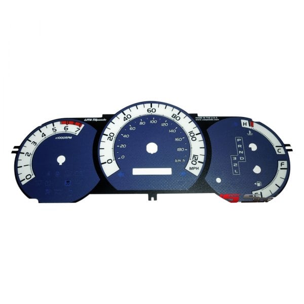 US Speedo® - Daytona Edition Gauge Face Kit, Blue, 120 MPH, 7000 RPM