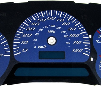 US Speedo® - Daytona Edition Gauge Face Kit with Blue Night Lettering Color, Blue