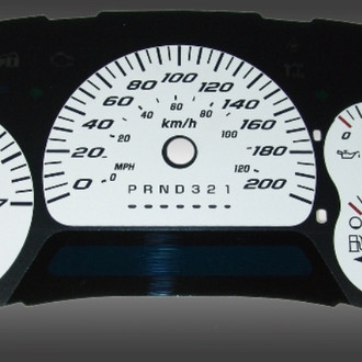US Speedo® - Daytona Edition Gauge Face Kit with Blue Night Lettering Color, White