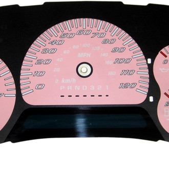 US Speedo® - Daytona Edition Gauge Face Kit with Blue Night Lettering Color, Pink