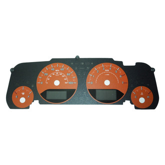 US Speedo® - Daytona Edition Gauge Face Kit with Blue Night Lettering Color, Orange, 100 MPH