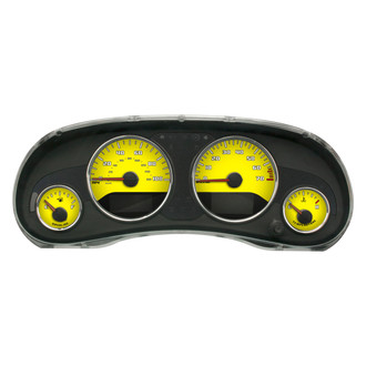 US Speedo® - Daytona Edition Style 2 Gauge Face Kit, Yellow, 100 MPH