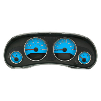 US Speedo® - Daytona Edition Style 2 Gauge Face Kit, Lite Blue, 100 MPH