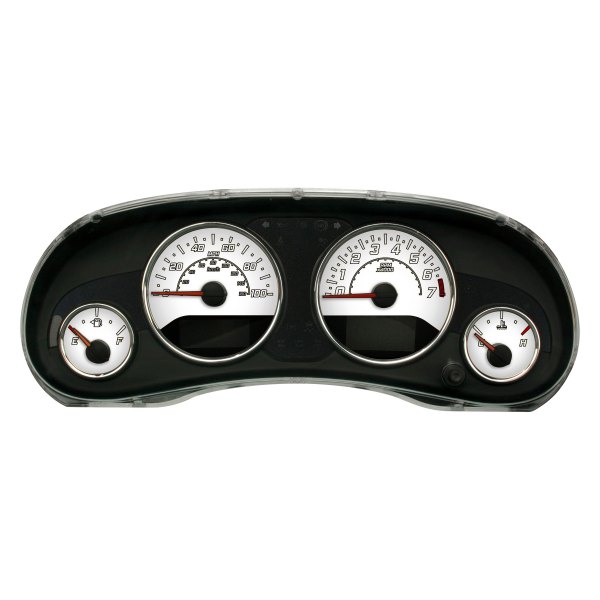 US Speedo® - Daytona Edition Style 1 Gauge Face Kit, White, 100 MPH, 7000 RPM