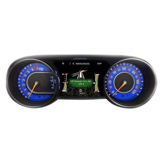 US Speedo® - Daytona Edition Gauge Face Kit, Blue, 120 MPH, 7000 RPM
