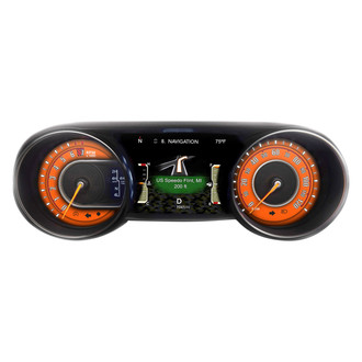 US Speedo® - Daytona Edition Gauge Face Kit, Orange, 120 MPH, 7000 RPM