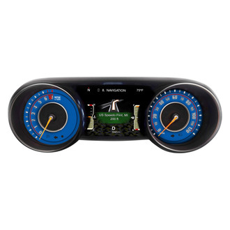 US Speedo® - Daytona Edition Gauge Face Kit, Blue, 120 MPH, 7000 RPM