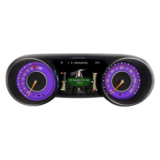 US Speedo® - Daytona Edition Gauge Face Kit, Purple, 120 MPH, 7000 RPM