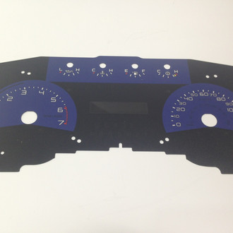 US Speedo® - Daytona Edition Gauge Face Kit with Green Night Lettering Color, Blue, 140 MPH