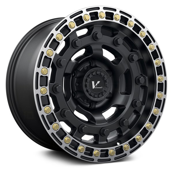 V-ROCK® - VR18 STRAFE Satin Black with Machined Ring