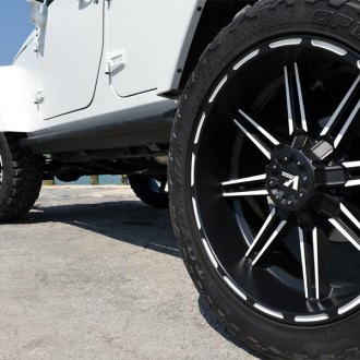 V-ROCK® - REACTOR Matte Black with Machined Accents on Jeep Wrangler