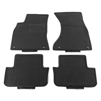 Vaico® V10-7494 - 1st & 2nd Row Black Rubber Floor Mat Set