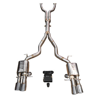 Valvetronic Designs® - 304 SS Valved Cat-Back Exhaust System with Quad Rear Exit