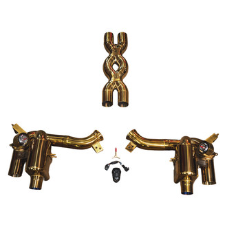 Valvetronic Designs® - 304 SS Valved Cat-Back Exhaust System with Quad Rear Exit