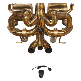 Valvetronic Designs® - 304 SS Valved Cat-Back Exhaust System with Triple Rear Exit