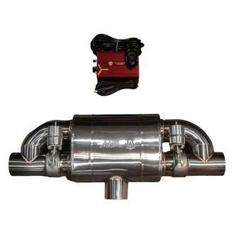 Valvetronic Designs® - Stainless Steel Oval Exhaust Muffler (2.5" ID, 2.5" OD)