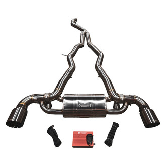 Valvetronic Designs® - 304 SS Valved Cat-Back Exhaust System with Split Rear Exit