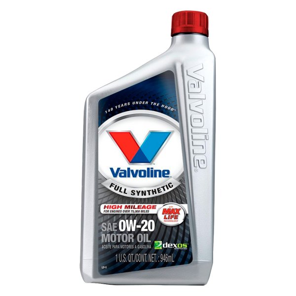 Valvoline® - High Mileage™ MaxLife™ Technology SAE 0W-20 Synthetic Motor Oil, 1 Quart
