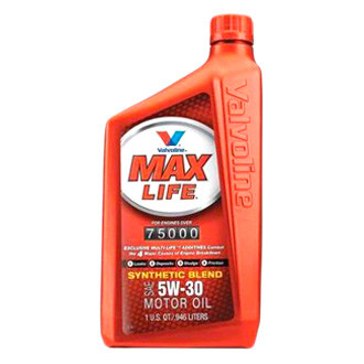 Valvoline® - High Mileage™ MaxLife™ Technology SAE 5W-30 Synthetic Blend Motor Oil, 1 Quart x 6 Bottles