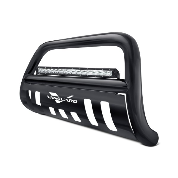 Vanguard Off-Road® - 2.5" Black LED Bull Bar with Skid Plate and 20" LED Light Bar
