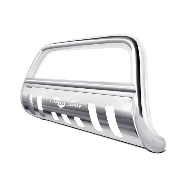 Vanguard Off-Road® - 3" Polished Wide Bull Bar with Skid Plate
