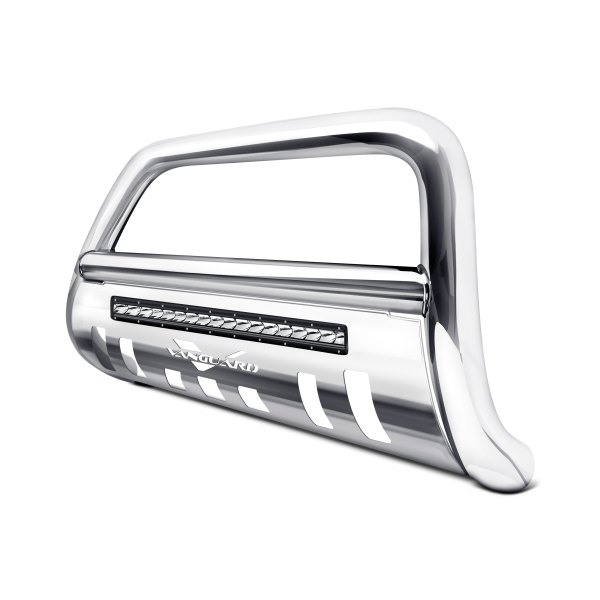 Vanguard Off-Road® - 3" Polished Bull Bar with Built-In LED Skid Plate