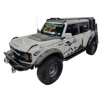 Vanguard Off-Road® - Craftsmen Black Roof Cargo Basket with Deployable Ladder and Side-Mounted Gear Carrier