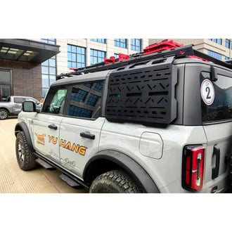 Vanguard Off-Road® - Craftsmen Black Roof Cargo Basket with Side-Mounted Gear Carrier