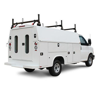 Vantech® - H1 Series™ 72" White 2 Bar KUV Ladder Rack