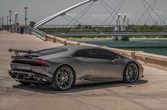 ARGON Titanium with Brushed Face on Lamborghini Huracan