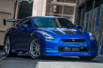 ARGON Silver with Machined Face on Nissan GTR