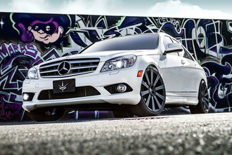 V93 SHIFT Matte Black on Mercedes C350