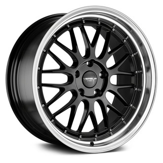 VERSUS® - VS243 Black with Machined Lip and Silver Rivets
