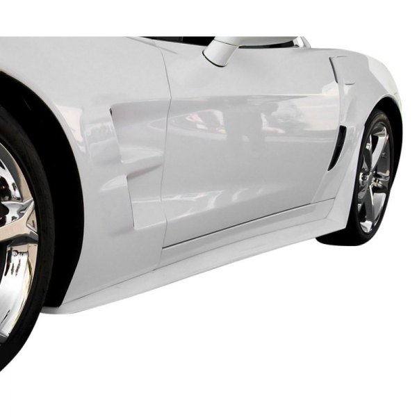 Vertical Doors® - CA Super Coupes™ Carbon Fiber Wide Body Side Splitters with Splash Guard