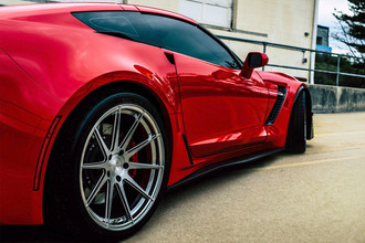 RF 1.3 Brushed Titanium on Corvette