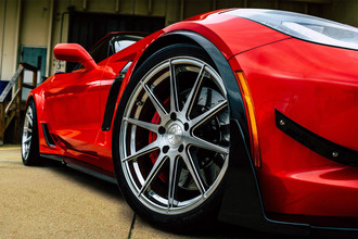 RF 1.3 Brushed Titanium on Corvette