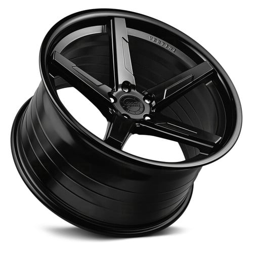 VERTINI® RFS1.7 Wheels - Matte Black Face with Gloss Black Lip