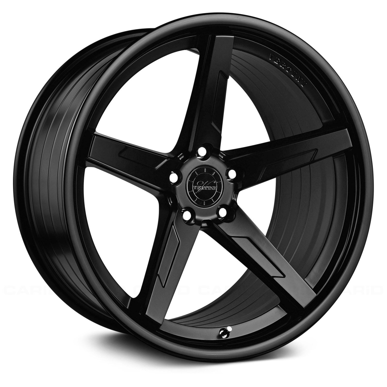 VERTINI® RFS1.7 Wheels - Matte Black Face with Gloss Black Lip