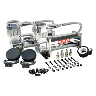 Viair® - 400 Series™ 12 V Chrome 444C Dual Portable Tire Air Compressor Value Pack