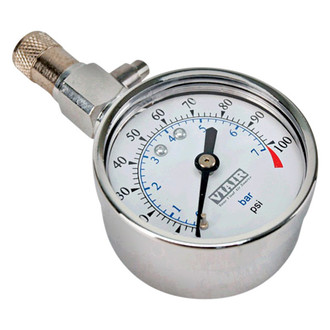 Viair® - 0 to 100 psi Dial Tire Pressure Gauge with Bleeder Valve