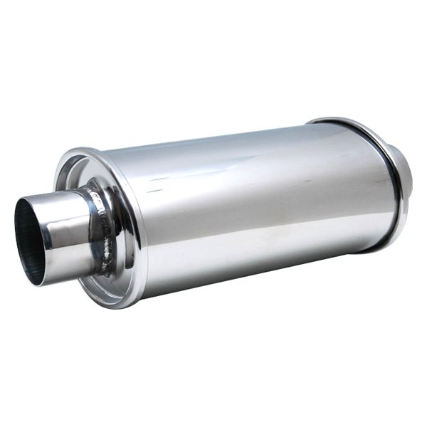 Vibrant Performance® - Ultra Quiet Design 304 SS Oval Silver Exhaust Resonator