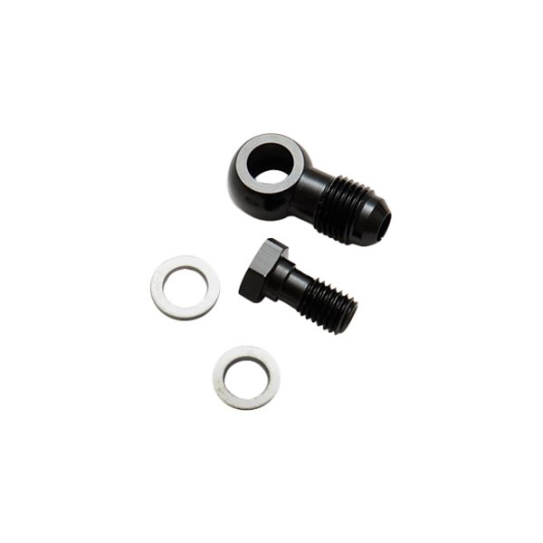Vibrant Performance® - Aluminum Banjo Fitting (4 AN x 10 mm Male x 1.25 Bolt) with 2 Crush Washers