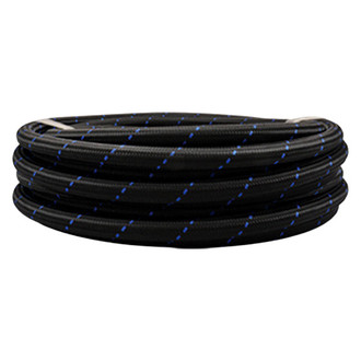 Vibrant Performance® - Black Blue Nylon Braided Flex Hose