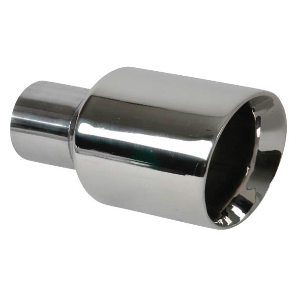 Vibrant Performance® - 304 SS Bevelled Edge Angle Cut Double-Wall Mirror Polished Exhaust Tip