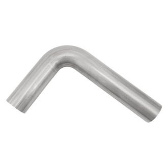 Vibrant Performance® - 304 SS Natural 90 Degree Mandrel Bend Pipe (3.5" Inlet, 3.5" Outlet, 6" Leg A Length, 6" Leg B Length, 3.5" CLR)