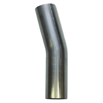 Vibrant Performance® - 304 SS Natural 15 Degree Mandrel Bend Pipe (3.5" Inlet, 3.5" Outlet, 5" Leg A Length, 5" Leg B Length, 5.5" CLR)