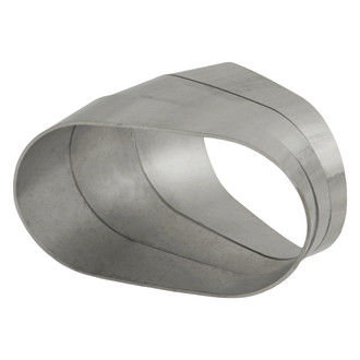 Vibrant Performance® - 304 SS 45 Degree Oval Horizontal Plane Pie Cuts (3.5" Diameter, 3.27" (83mm) CLR)