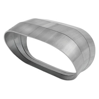 Vibrant Performance® - 304 SS 45 Degree Oval Vertical Plane Pie Cuts (4" Diameter, 2.48" (62.9mm) CLR)