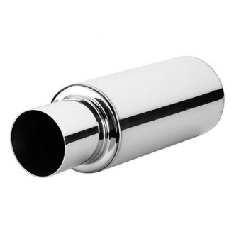 Vibrant Performance® - TPV Series 304 SS Round Silver Exhaust Muffler